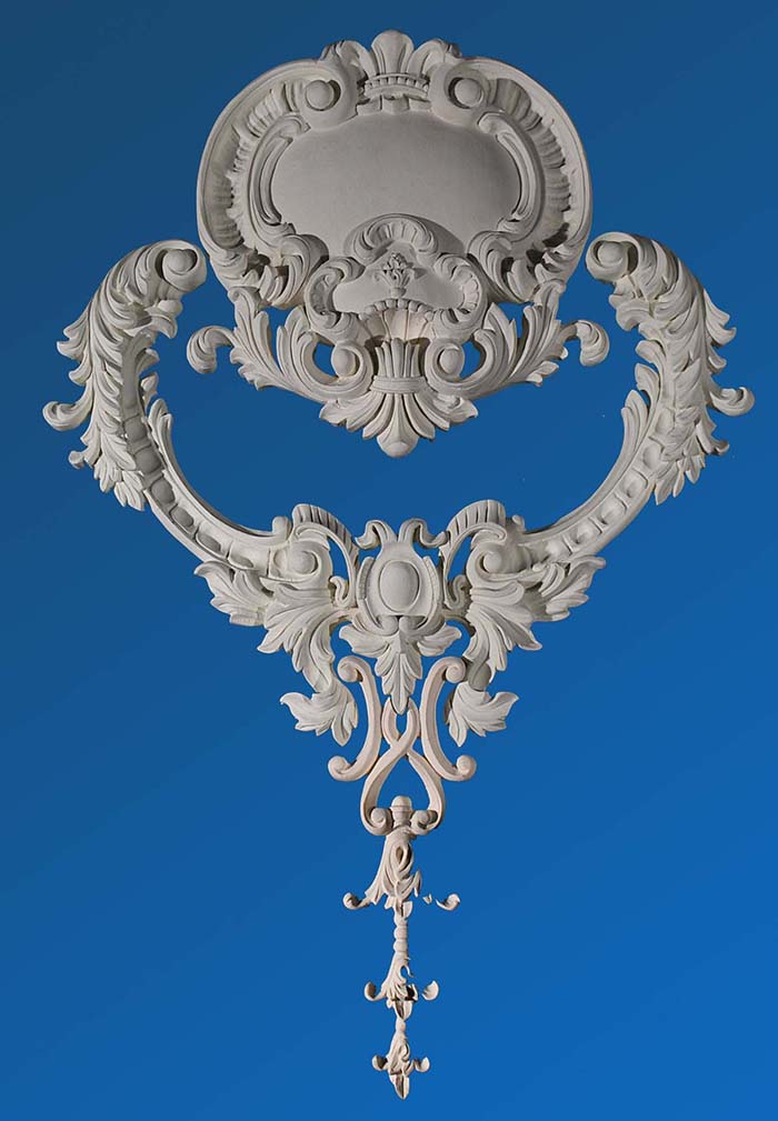 Phù điêu cột nhà tân cổ điển mẫu hoa lá tây